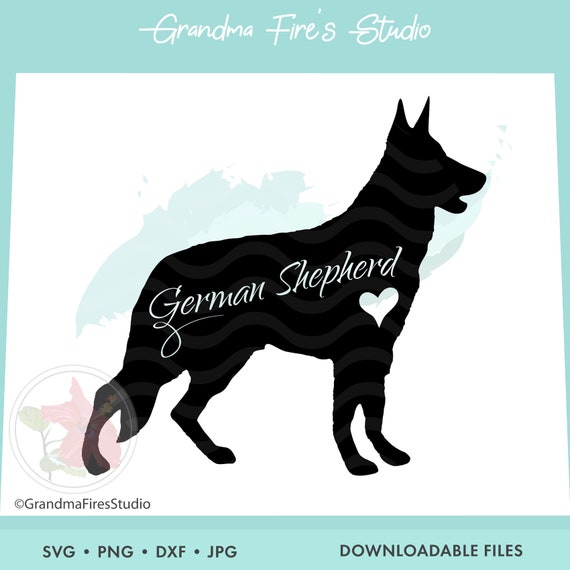 Download German Shepherd Dog Svg German Shepherd Silhouette Gsd Etsy