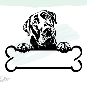 Labrador Retriever SVG, Black Lab, Split Naam, Personaliseren, Hond, Lab, SVG, Waterhond, Labrador, Cut file, Dog Line Art, Vector, Retriever afbeelding 2