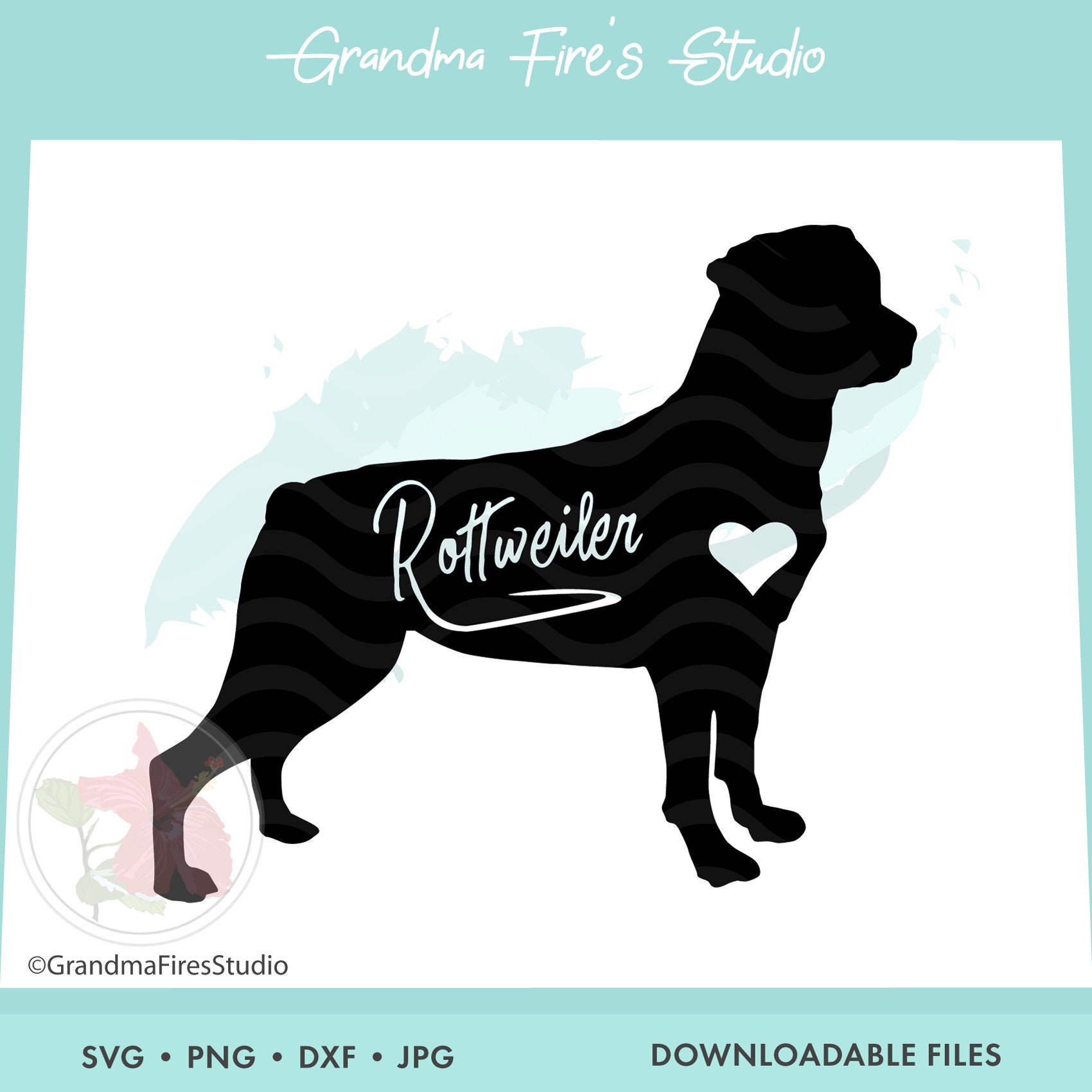 Download Rottweiler SVG Rottweiler Silhouette Dog Rottweiler Decal | Etsy