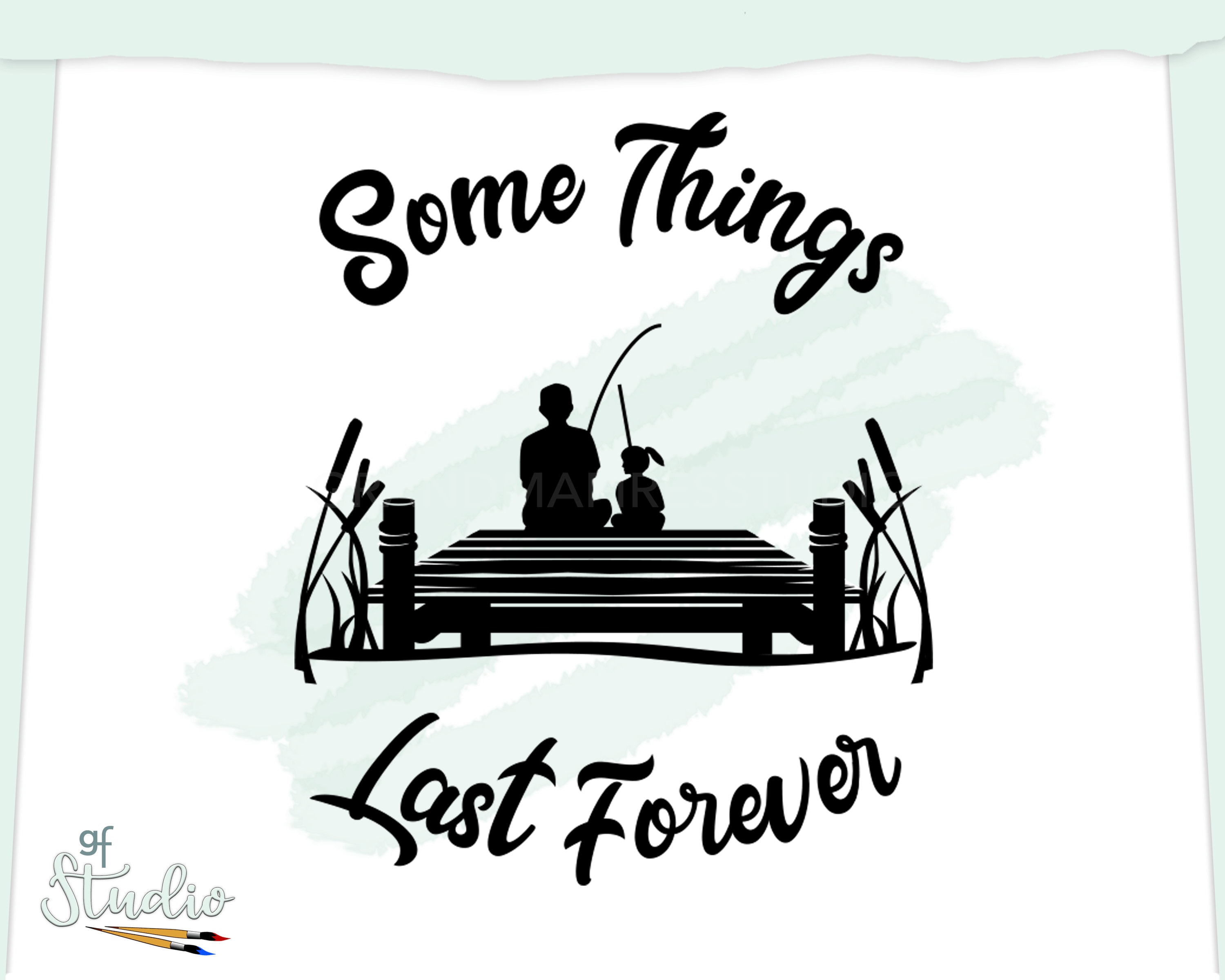 Father's Day SVG, Father & Daughter Bond, Dad and Child Fishing Buddies,  Gift for Him, Gift for Dad, SVG, Fishing Dock, Special Moment 
