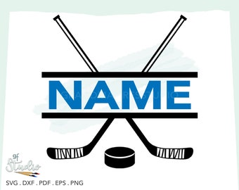 Ice Hockey SVG, Hockey, Ice Hockey decal, Personalize Ice Hockey SVG, Ice Hockey design, Ice Hockey Helmet Decal SVG, Split Hockey Design