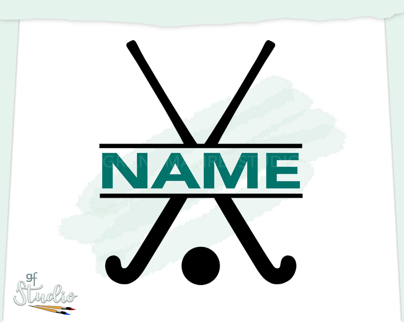 Field Hockey SVG Solid Sticks and Ball Field Hockey Split - Etsy