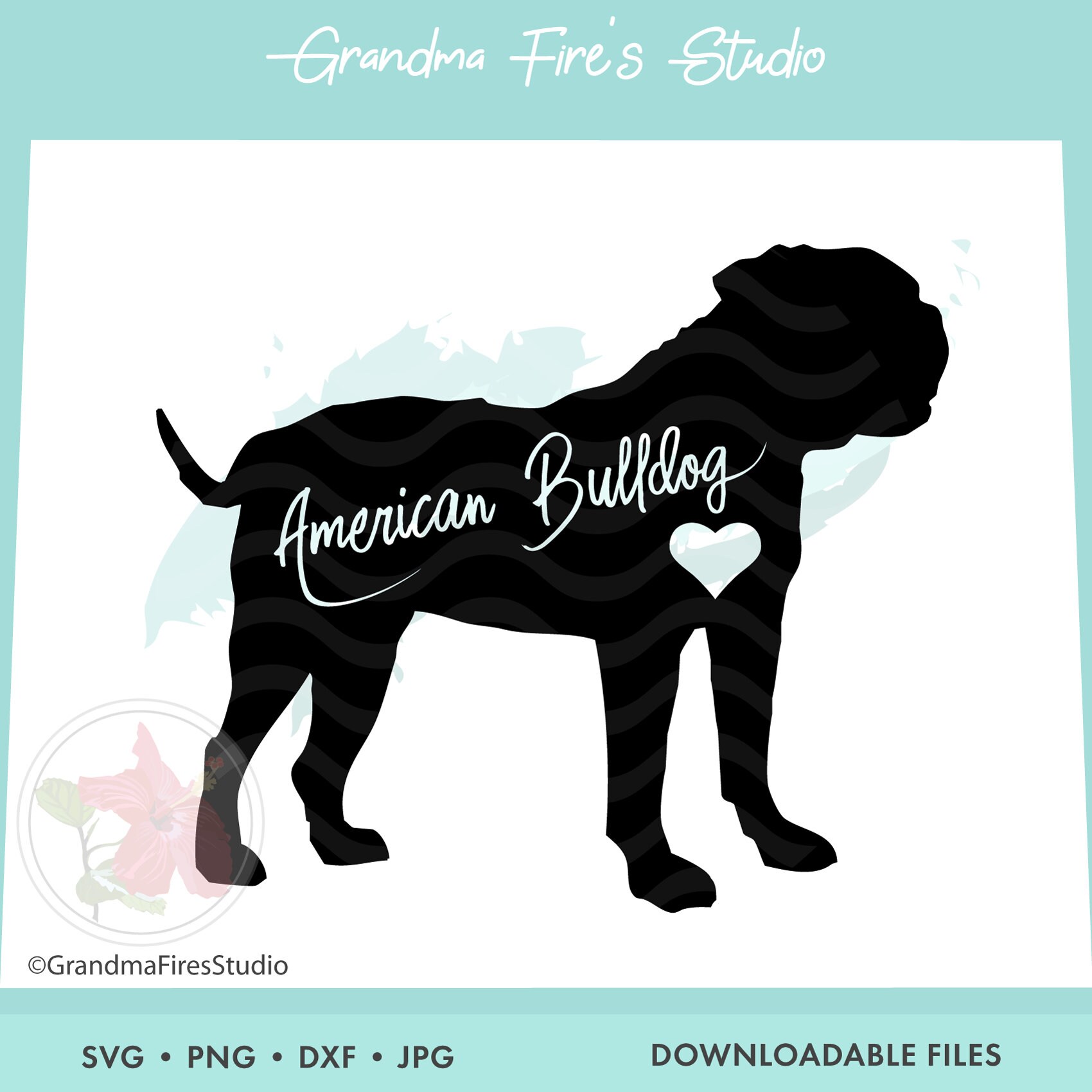 Download American Bulldog Svg American Bulldog Silhouette Dog Svg Etsy