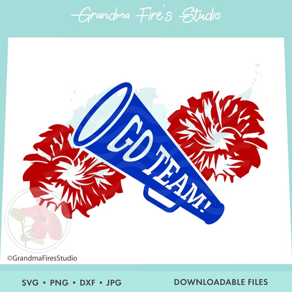 Cheerleader Svg Cheerleading Megaphone Cheerleader Pom Poms Etsy