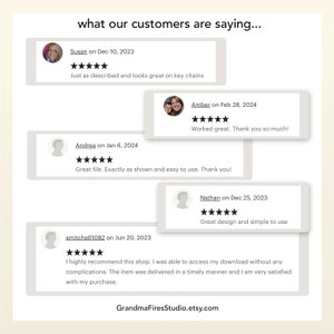 Customers love these files and consistently give 5 star reviews. They say the files are easy to use and produce great results.