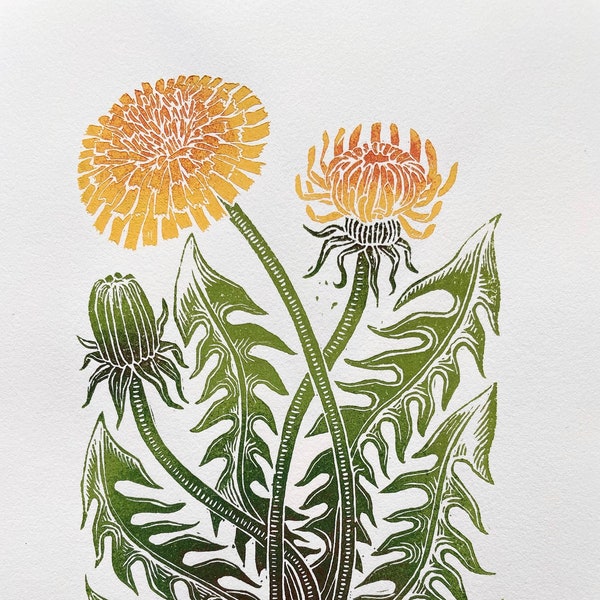 Linocut Art Print - Etsy