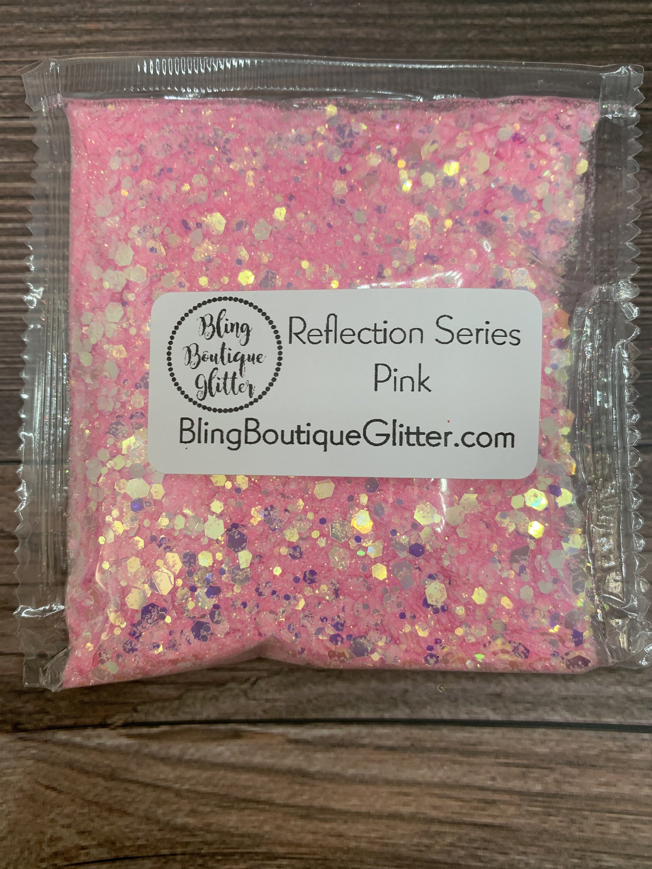 WEDNESDAYS Pink Iridescent Chunky Glitter Mix Chunky Glitter Mix 2 Oz  Glitter Polyester Glitter Glitter 