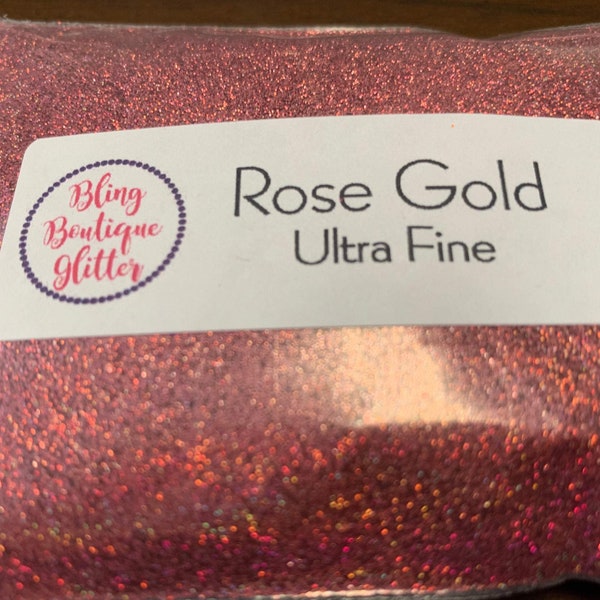Rose Gold Glitter - Holographic Glitter - Polyester Glitter - Holo Glitter - Fine Glitter - Rose Gold Fine