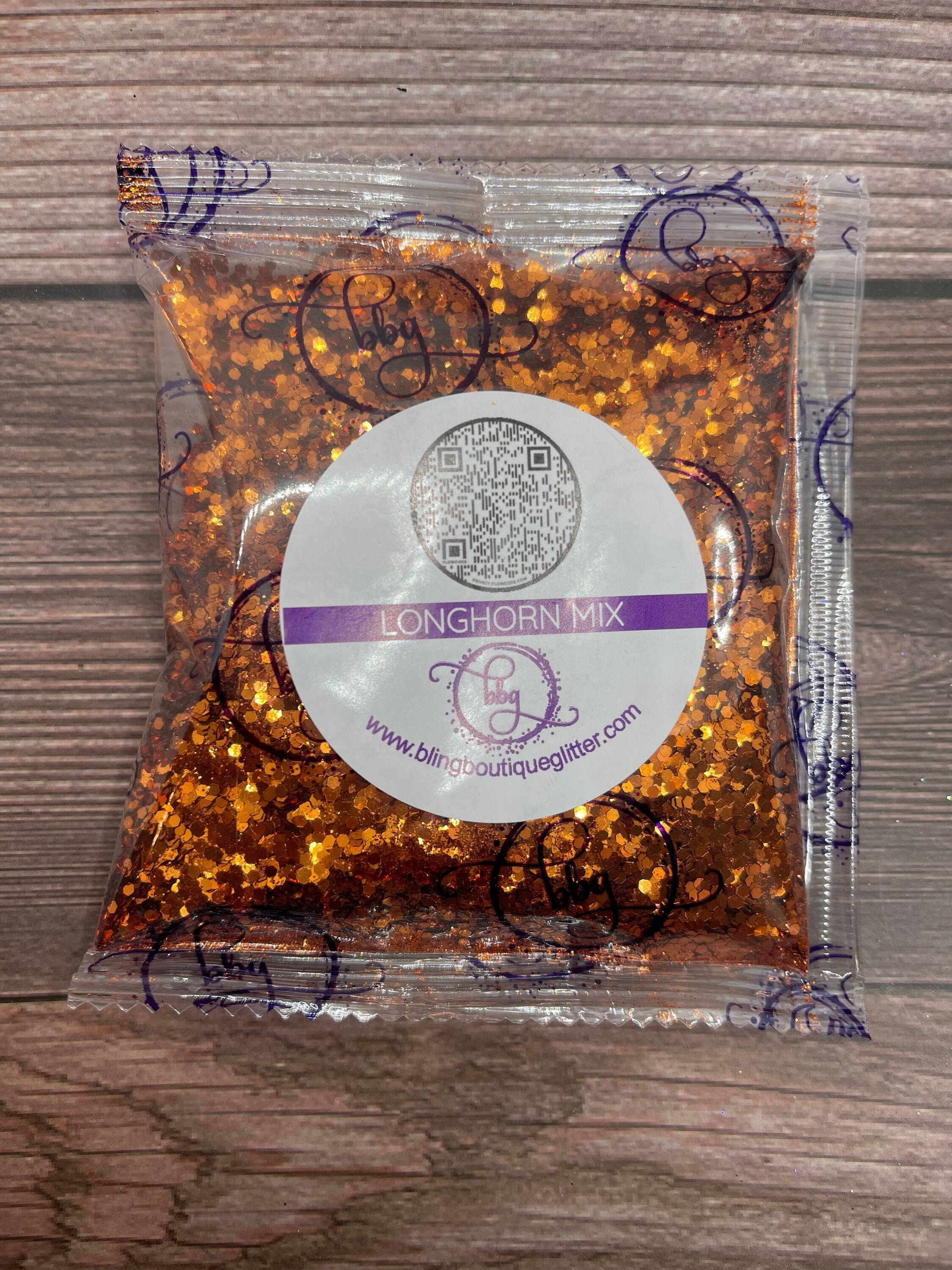 Orange Glitter Mix Longhorn Mix Etsy