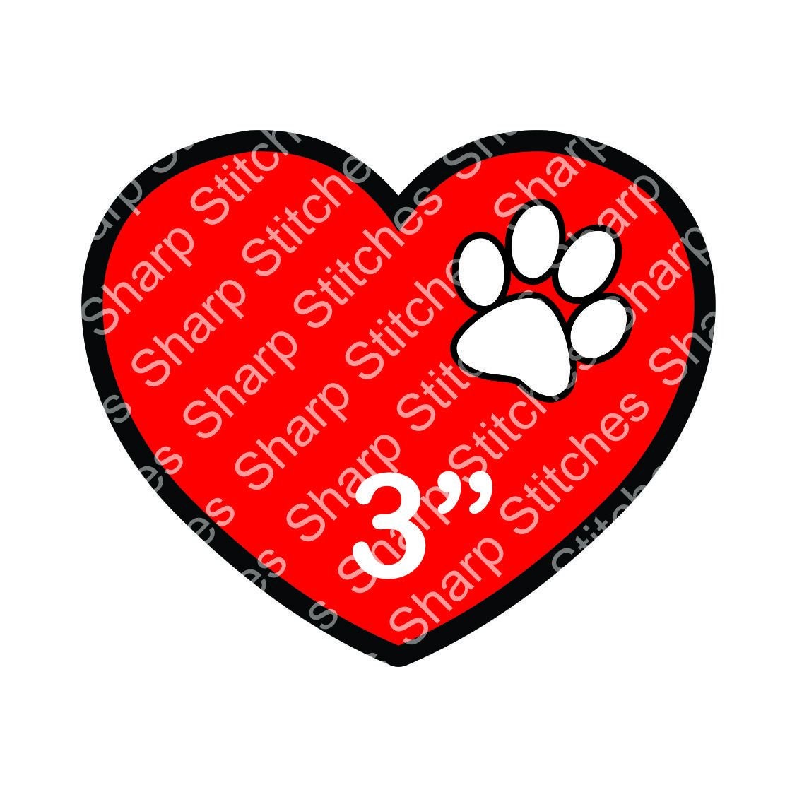 Set Of 5 3 Heart With Paw Print Acrylic Blanks With Or Without set-of-5-3-heart-with-paw-print-acrylic-blanks-with-or-without