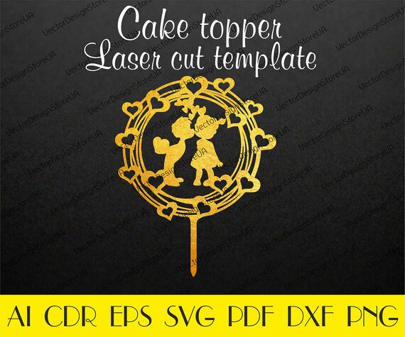 I Love You Svglove Cake Topperlove Svgromantic Cake Etsy