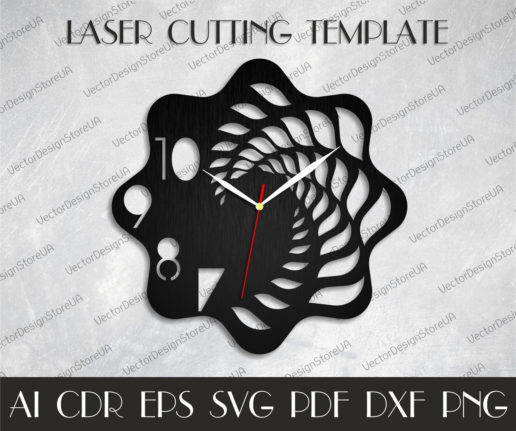 Modern Clock Svg,unique Clock,living Room Clock,clock for Wall,wooden ...