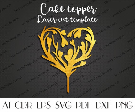 Love Cake Topperromantic Cake Topper Svglove Svganniversary Etsy