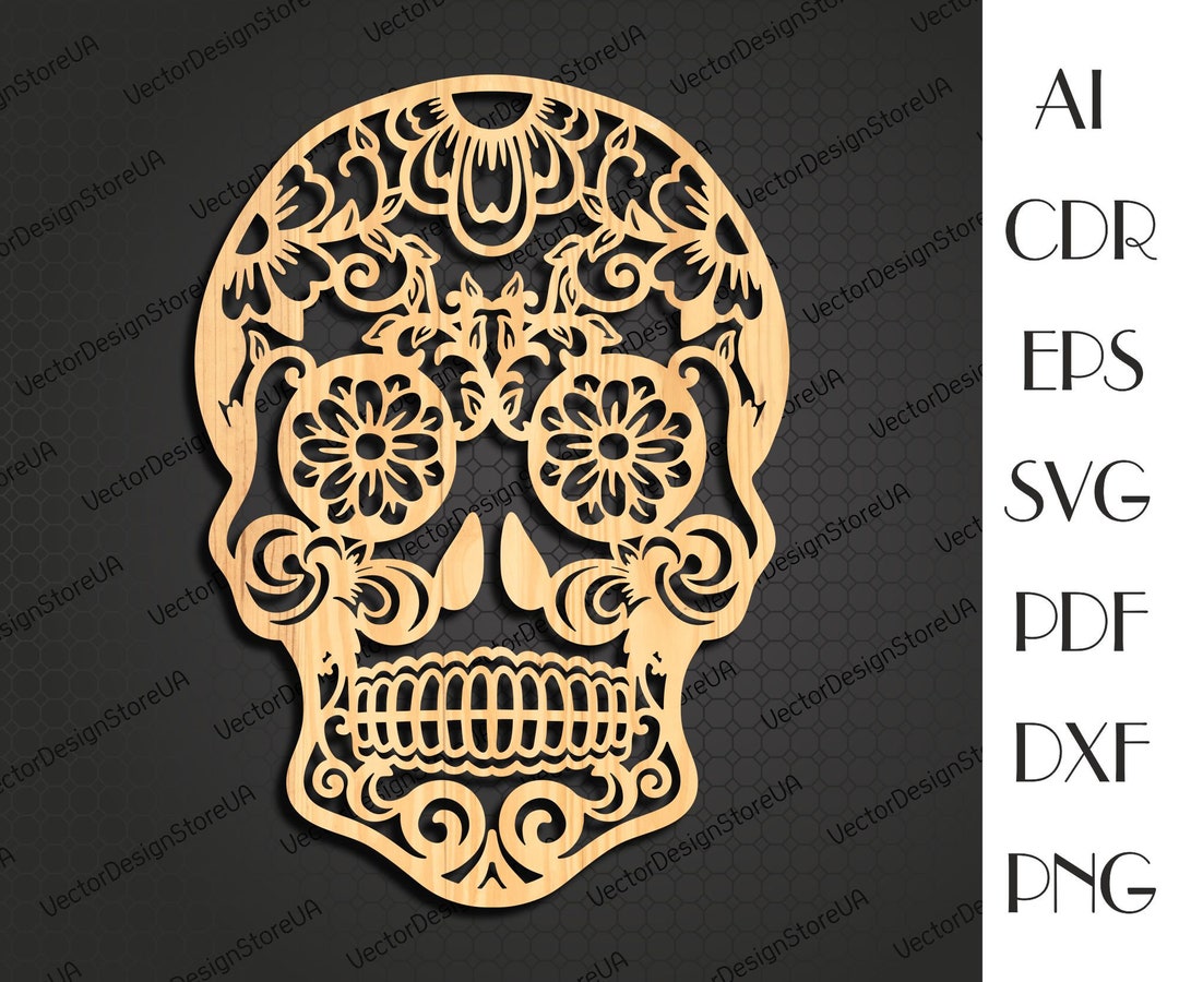 Sugar Skull Wall Art,sugar Skull Svg,sugar Skull Wall Decor,sugar Skull