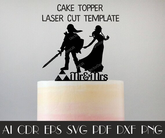 Zelda Cake Topper Weddinglink And Zelda Cake Topper Svgzelda Etsy
