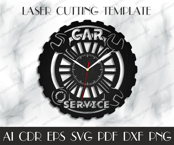 Horloge de service de voiture svg svg de service de voiture horloge murale de service automatique
