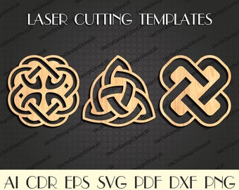 Set Celtic knots svg,Celtic knots wall decor,Celtic knots art,Celtic svg,Celtic decor,Vikings decor,cnc files for laser,laser cut files S-26