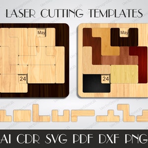 Daily Calendar Puzzle svg,Puzzles laser cut,Puzzles dxf,Daily Calendar svg,Puzzle Templates,Jigsaw puzzles file,CNC files,CNC plans S-17