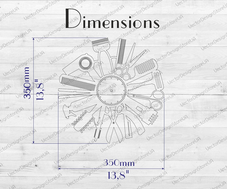 Barber shop clock,Barber decor,Clock laser cut,Barber svg,Barber shop wall clock,Hanging Wall Decor,Barber gift,CNC clock,Barber sign WCM-49