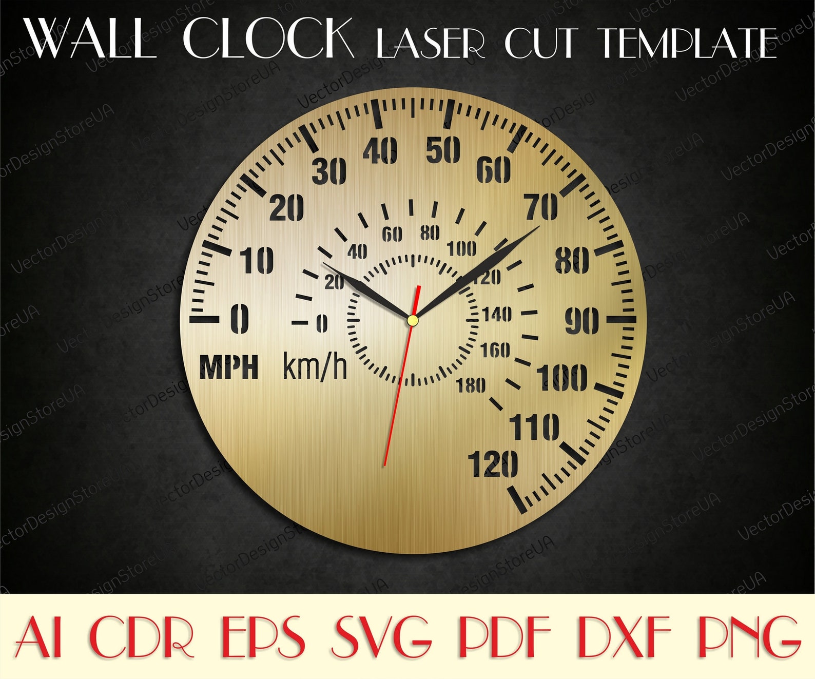 Speedometer Clock Svgspeedometer Svgcar Service Wall Etsy