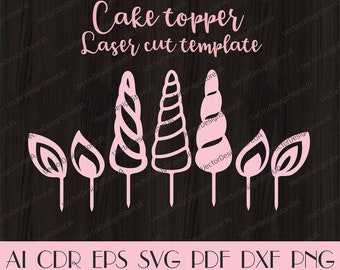 Unicorn horn and ears cake topper,Unicorn cake topper svg,Unicorn horn ears svg,Unicorn svg,Cake topper download,Unicorn birthday party S-24