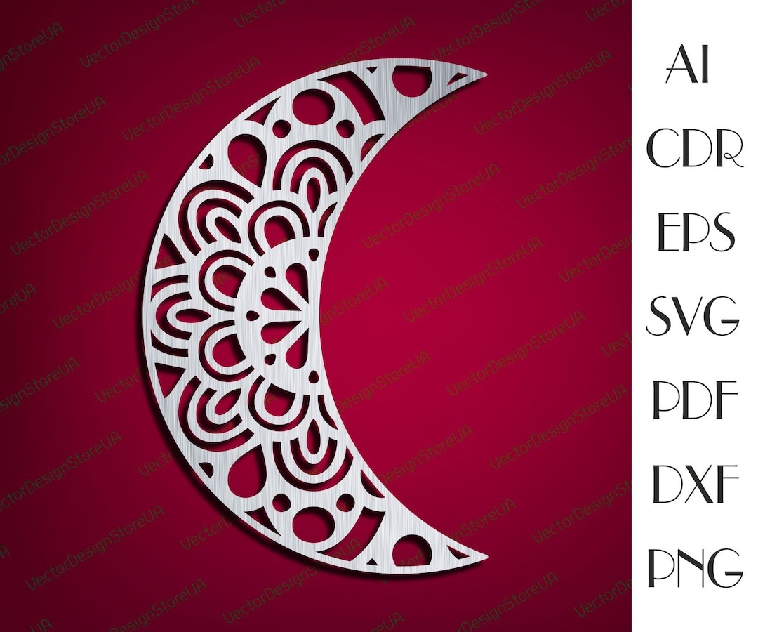 Moon Wall Decor,moon Svg,kids Room Decor,modern Art,mandala Wall Art