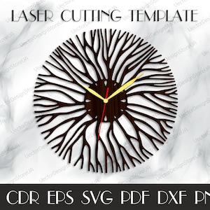 Tree wall clock svg,Tree wall art,Tree wall decor,Tree svg,Housewarming gift,Anniversary gift,Clock svg,Clock file dxf,Laser cut file WCM-27