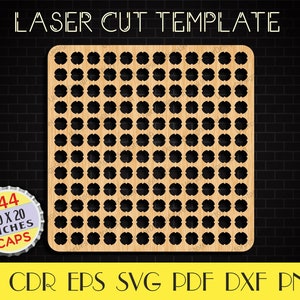 144 Large Bottle Cap Holder file,Square Beer caps holder svg,Wooden Beer caps map,Beer Cap Display Gift,CNC plans,laser cut files LCT-8