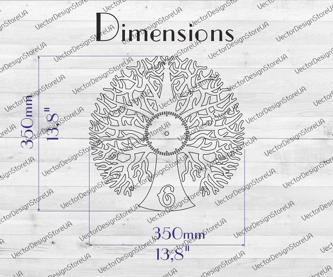 Tree of Life Wall Arttree of Life Clock Svgtree of Life Wall | Etsy