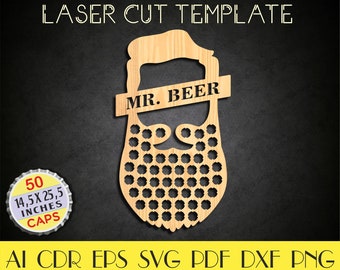 Archivo de soporte de tapa de botella grande, soporte de tapas de cerveza svg, regalo para hombre real, mapa de tapas de cerveza de madera, pantalla de tapa de cerveza, planos CNC, archivos de corte láser LCT-38