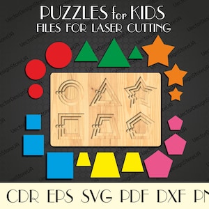 Montessori toys for kids,Puzzle svg,Kids puzzle wooden,Toys for kids,Montessori toys baby,Puzzle laser cut,dxf files for laser,CNC plans S-6