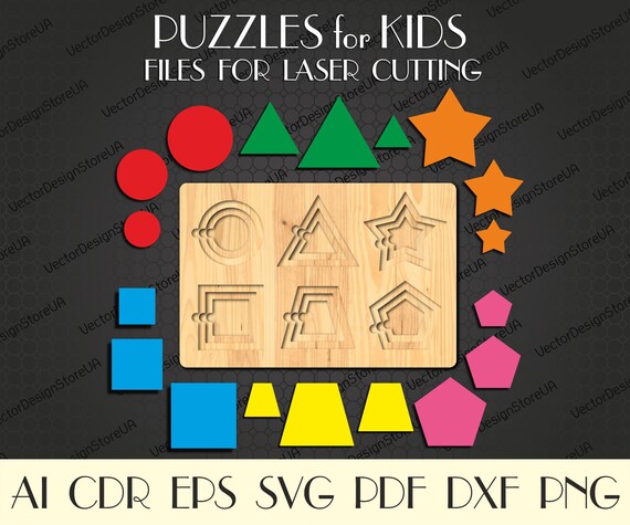 Montessori toys for kids,Puzzle svg,Kids puzzle wooden,Toys for kids,Montessori toys baby,Puzzle laser cut,dxf files for laser,CNC plans S-6