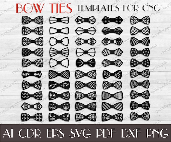 Bow Ties Set 50 Pcs,bow Tie Svg,bow Tie Dxf,bow Ties for Men,bow Tie  Template,wedding Bow Tie,bow Tie Boys,cnc Plans,laser Cut Files S-13 - Etsy