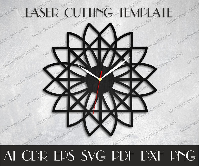 Download Bedroom Decor Clock Laser Cut File Unique Clock Svg Kitchen Clock Modern Clock Wall Decor Wood Dxf Files For Cnc Clock Dxf Clock Svg Wcm 128 Kits How To Metalworking