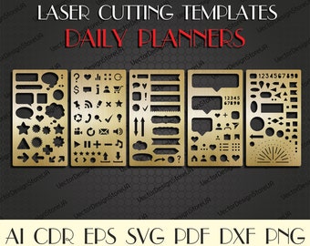 Planner Stencil Bullet Style Journal Stencil Banners and 