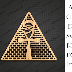 Ankh Cross Eye of Horus svg,Masonic Symbol Svg,Mason svg,All seeing eye svg,Masonic decor,cnc files for laser,laser cut files LCT-106