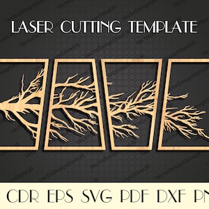 Rami decorazione murale svg,Rami svg,Rami arte svg,Rami albero,Rami dxf,decorazione murale,file cnc per laser,file tagliati al laser LCT-60