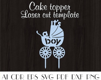 Baby doccia topper boy, c'è un ragazzo torta topper svg, modello di Cake topper, nuovo regalo del bambino, Baby shower, torta di compleanno del bambino, Cake topper svg CTT-88