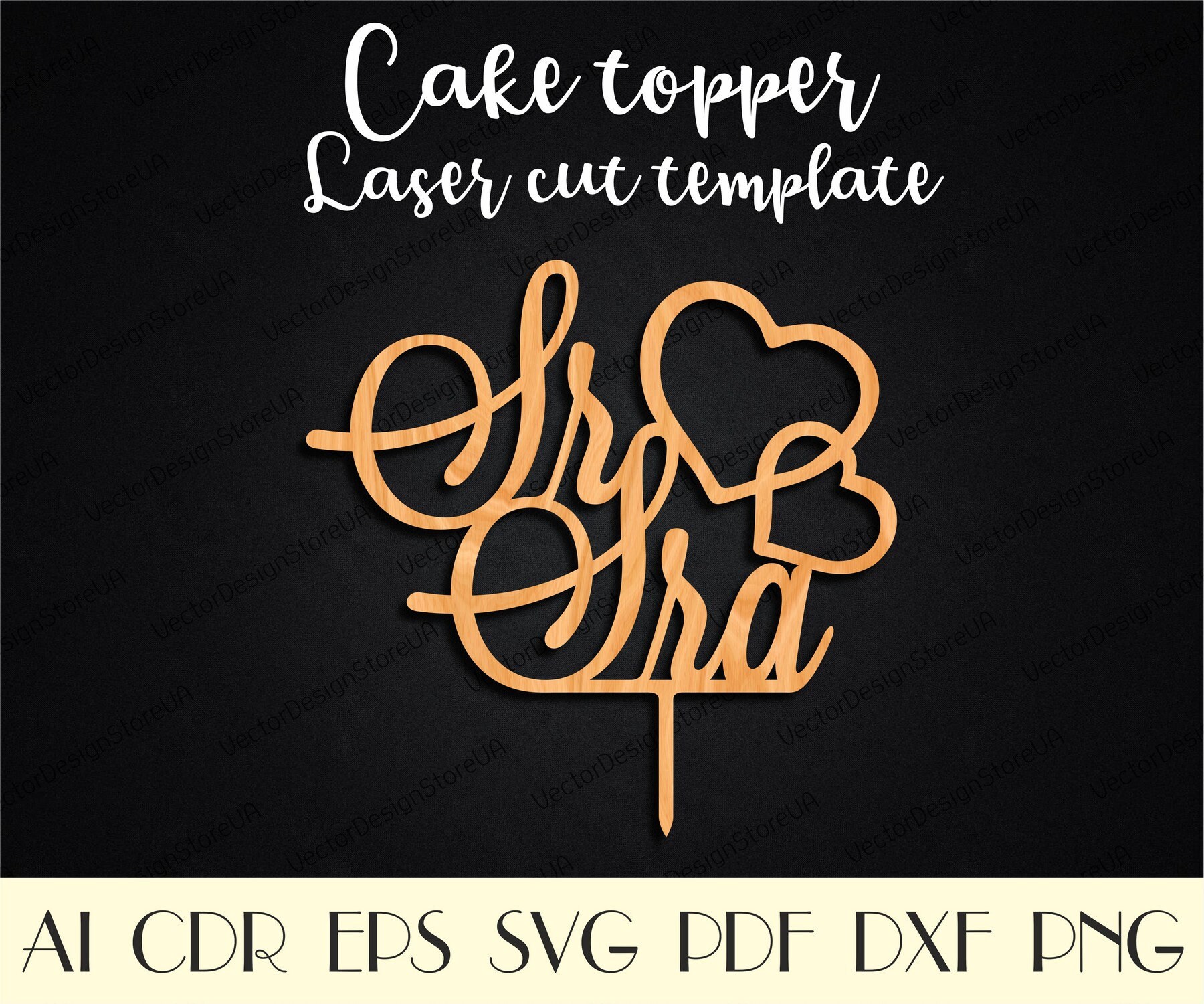 Mr & Mrs Cake Topper, Silueta De Novia Y Novio, Adorno De Pastel