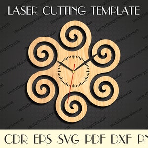 Modern home decor,Modern art,Modern wall clock,Sun clock dxf,Sun svg,Housewarming gift,Laser cut files,Dxf files laser,Clock dxf WCM-213