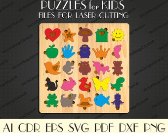 Educational toys for kids,Puzzle svg,Kids puzzle wooden,Toys for kids,Puzzles baby,Puzzle laser cut,dxf files for laser,CNC plans S-5