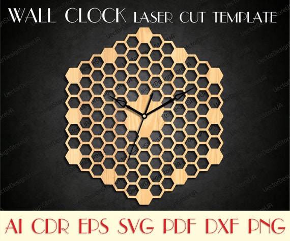 Honey Combs Clock,honey Combs Wall Decor,geometric Clock,honey