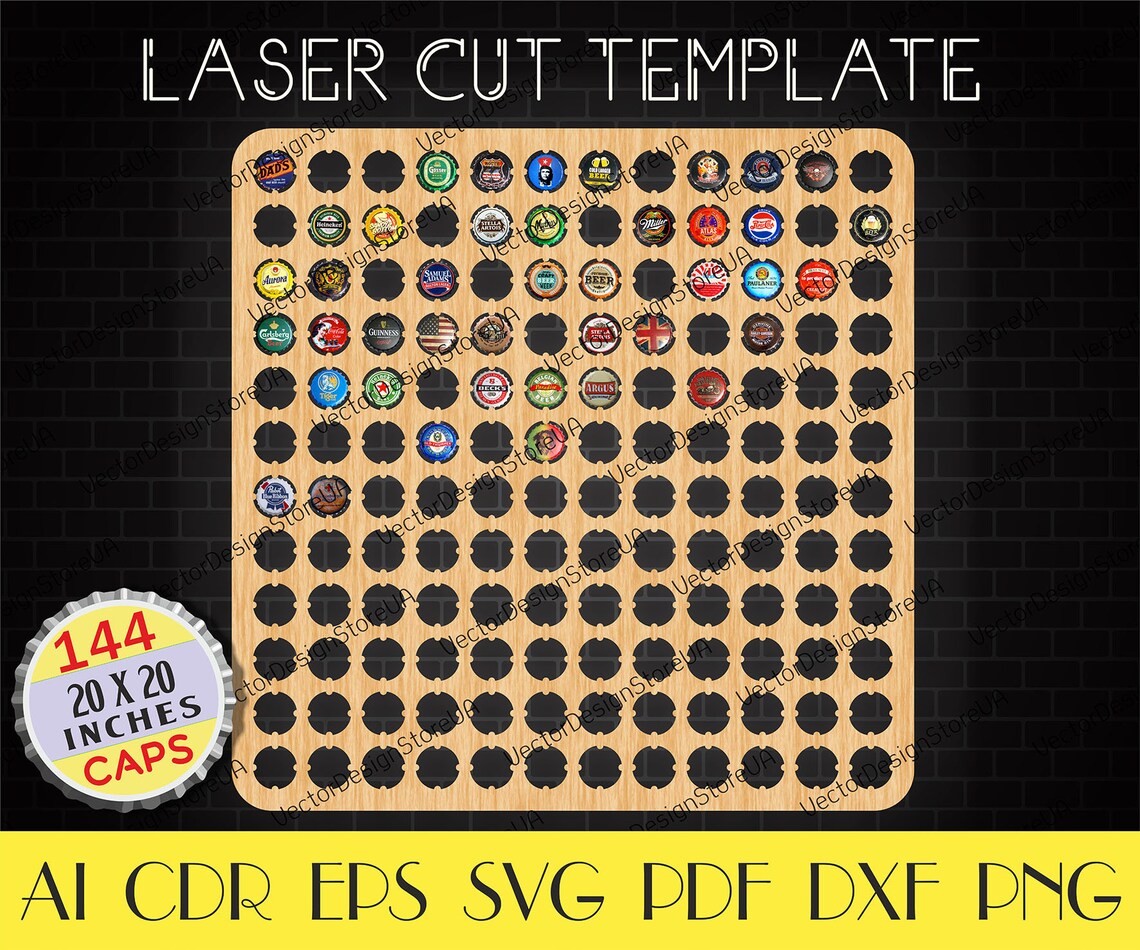 144 Large Bottle Cap Holder Filesquare Beer Caps Holder Etsy