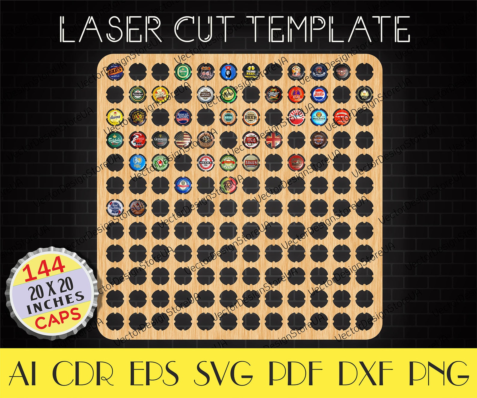 144 Large Bottle Cap Holder Filesquare Beer Caps Holder Etsy