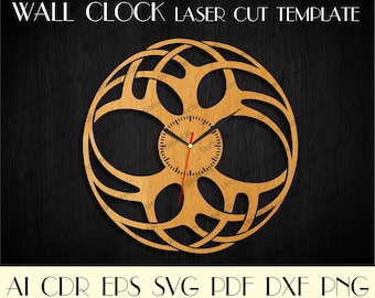 Arte mural del árbol de la vida, reloj del árbol de la vida svg, decoración de la pared del árbol de la vida, árbol de la vida svg, archivo de reloj dxf, plantilla de corte láser, planos CNC WCM-70