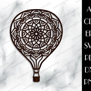 Air balloon art,Air balloonr svg,Mandala wall art,Air balloon decor,Mandala decor,Mandala svg,cnc files for laser,laser cut files LCT-73