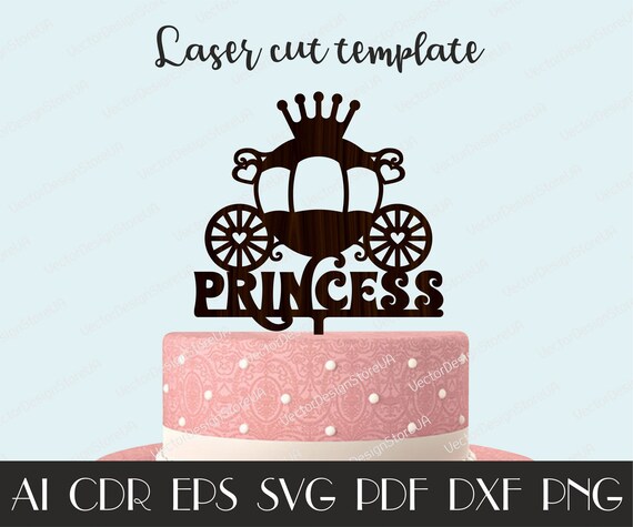 Download Princess Cake Topper Svggirl Cake Topperbaby Shower Cake Etsy