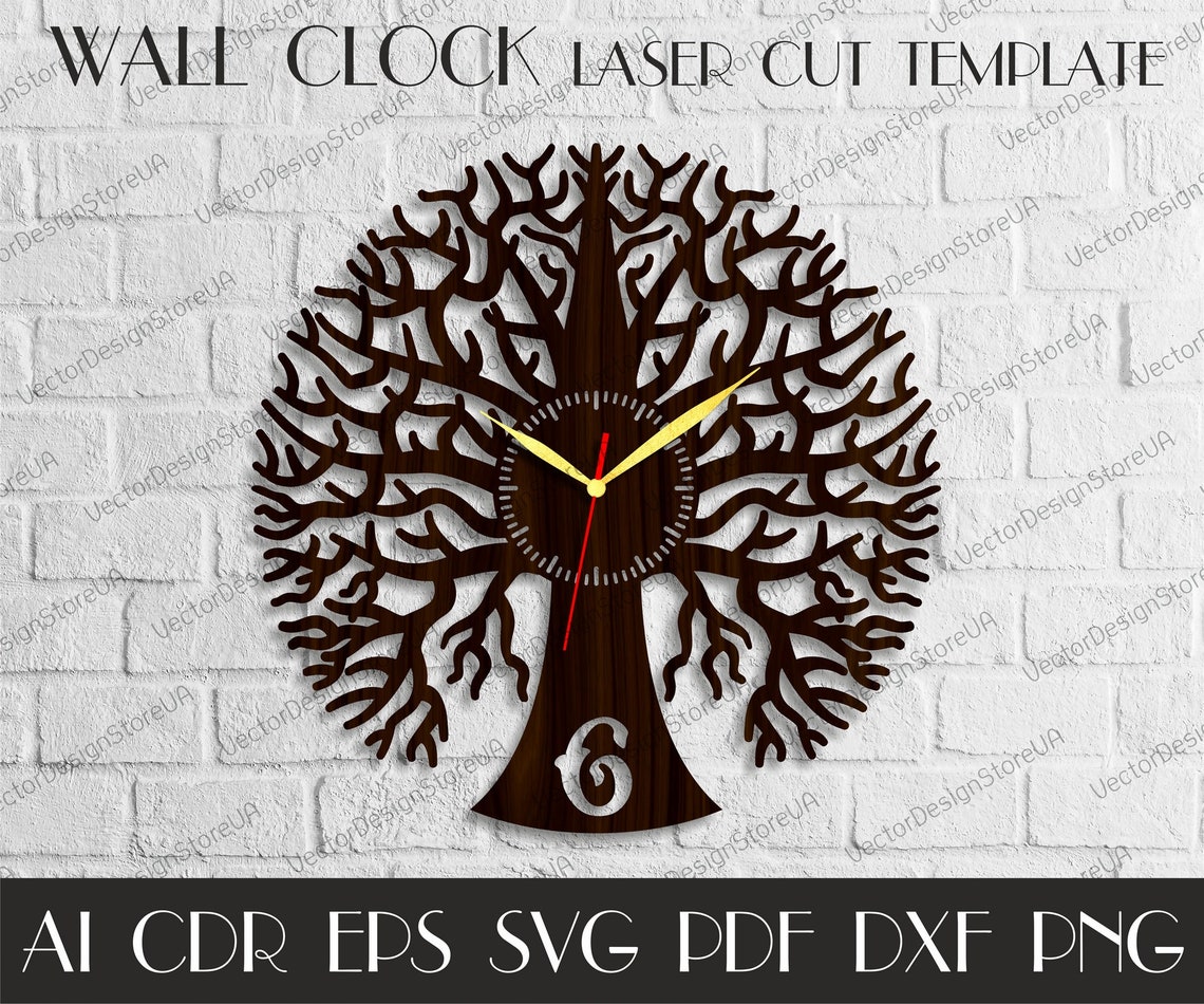 Tree of Life Wall Arttree of Life Clock Svgtree of Life Wall | Etsy
