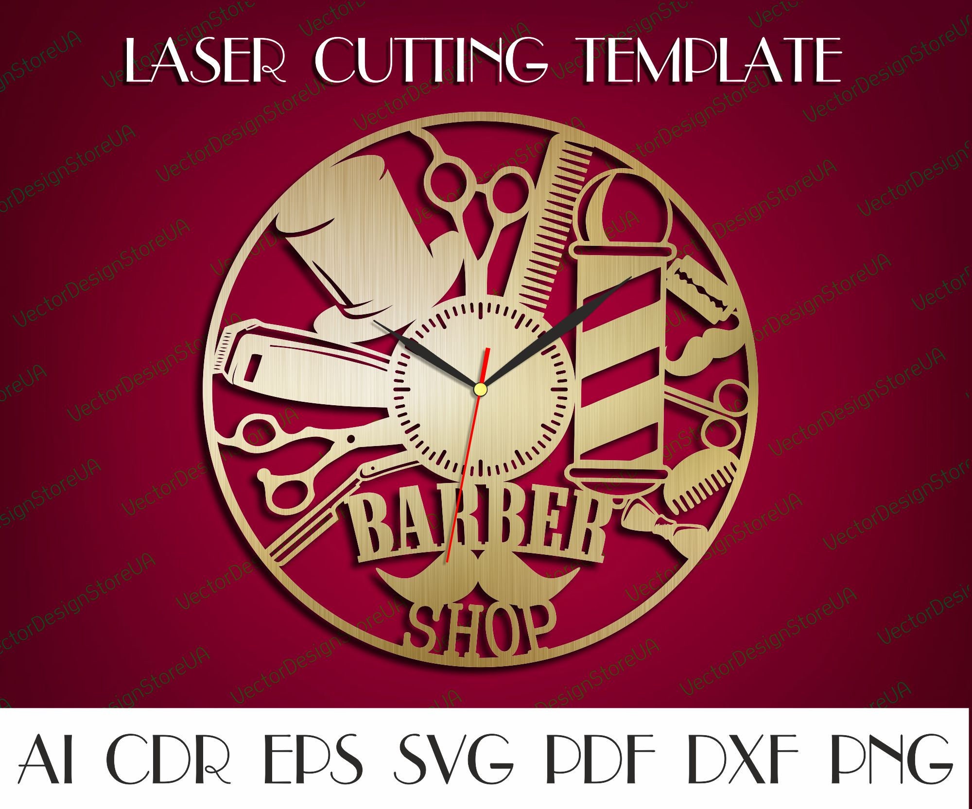 Barber shop clockBarber signBarber pole decorBarber Etsy