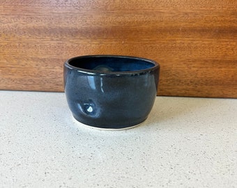 Finger Dimpled Tea Bowl- Midnight Blue